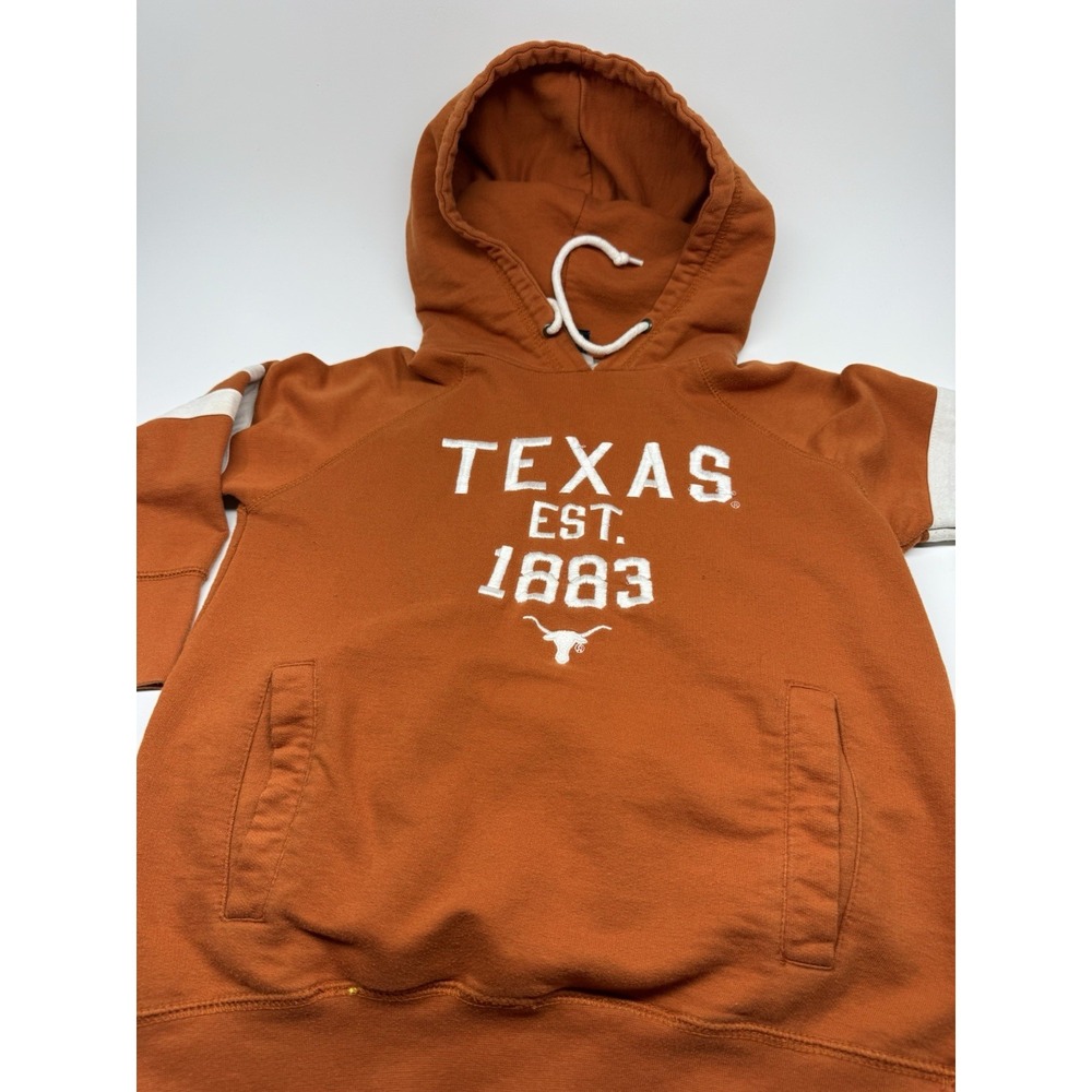 Reebok UT Texas Longhorns Youth Hoodie Orange Sweatshirt Vintage Kids M #3379-1